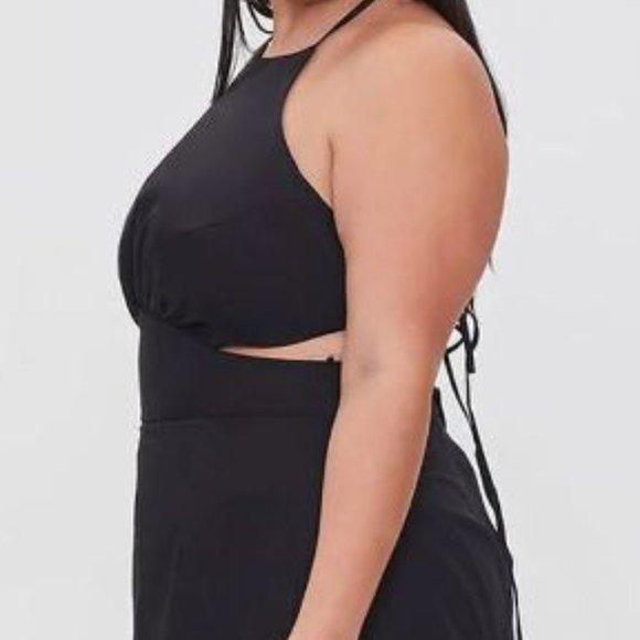 Halter Cutout Maxi Dress 1X - Picture 2 of 4